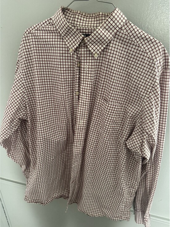 Other - Cremieux Classics Shirt Mens XL Red White Tattersall Check Long Sleeve Button Up